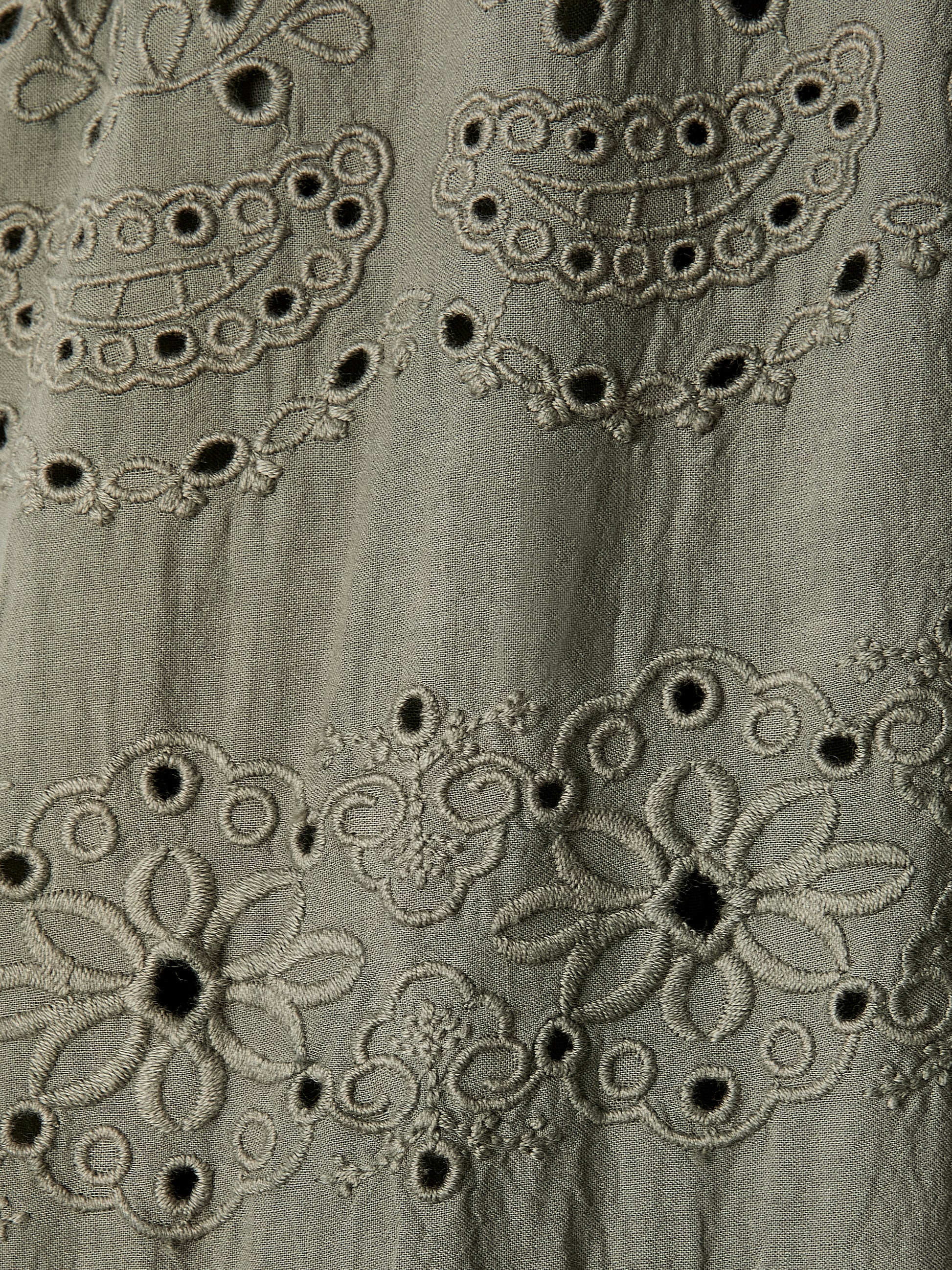 Cotton Eyelet Halter Maxi Dress