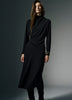 Woven Luxe Crepe Mock Neck Midi Dress