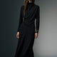 Woven Luxe Crepe Mock Neck Midi Dress