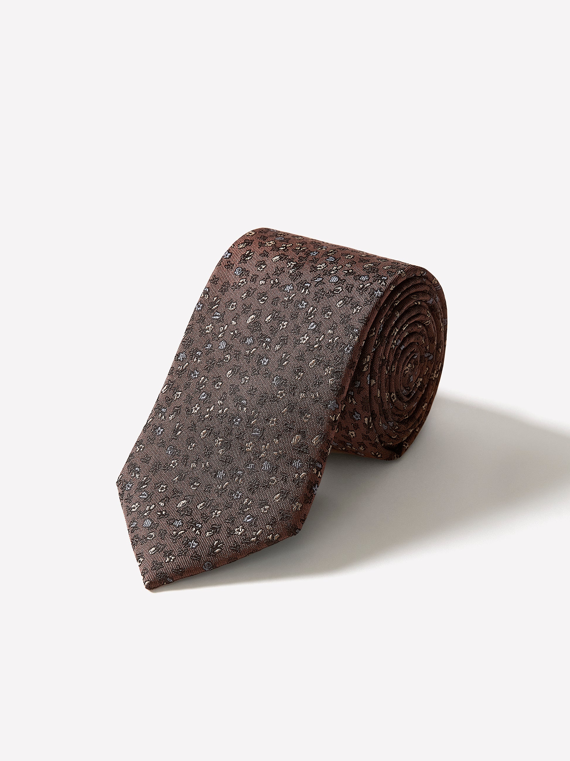 Men's Silk Woven Floral Tie Regular Small