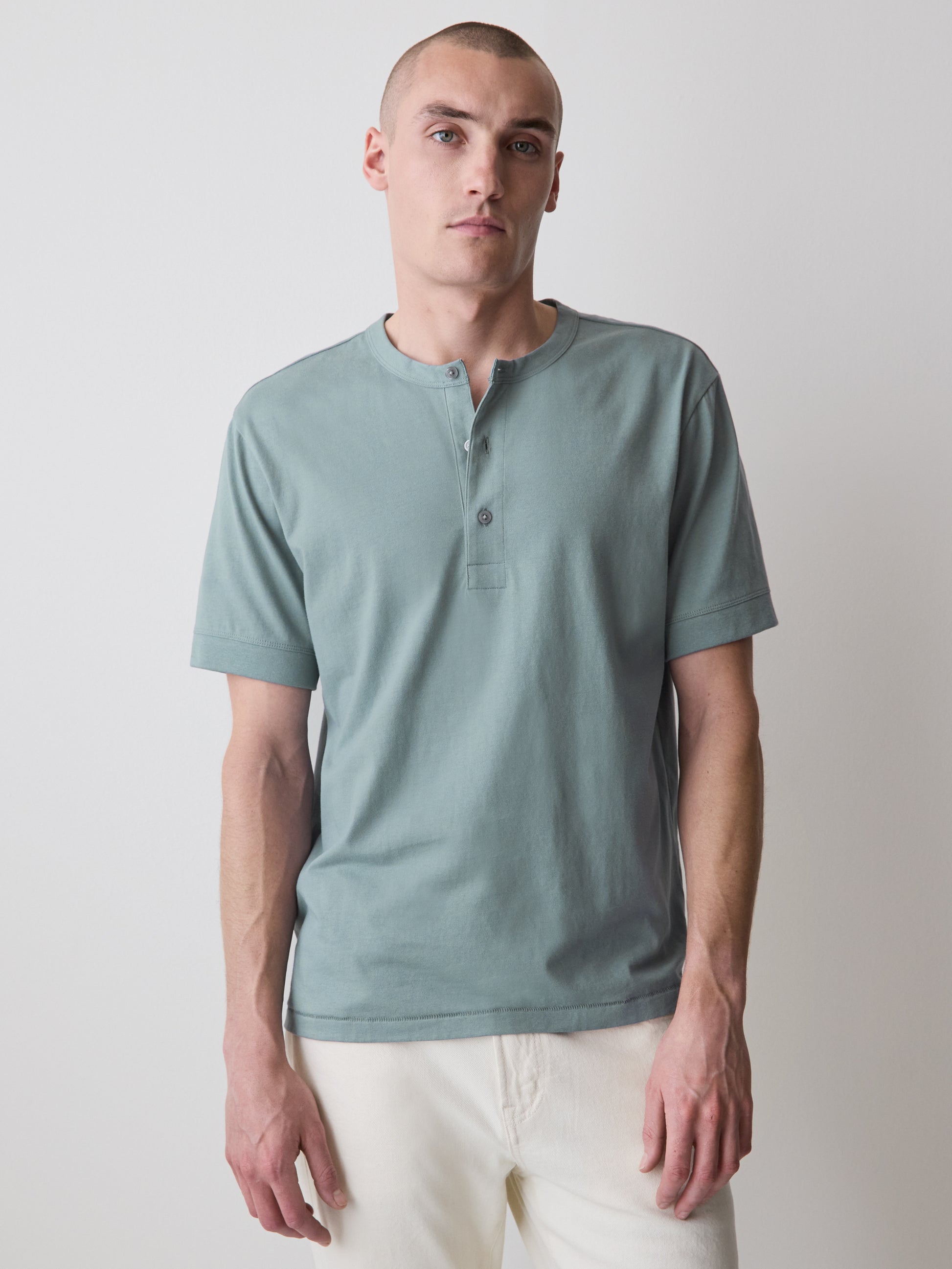 Short-Sleeve Henley T-Shirt