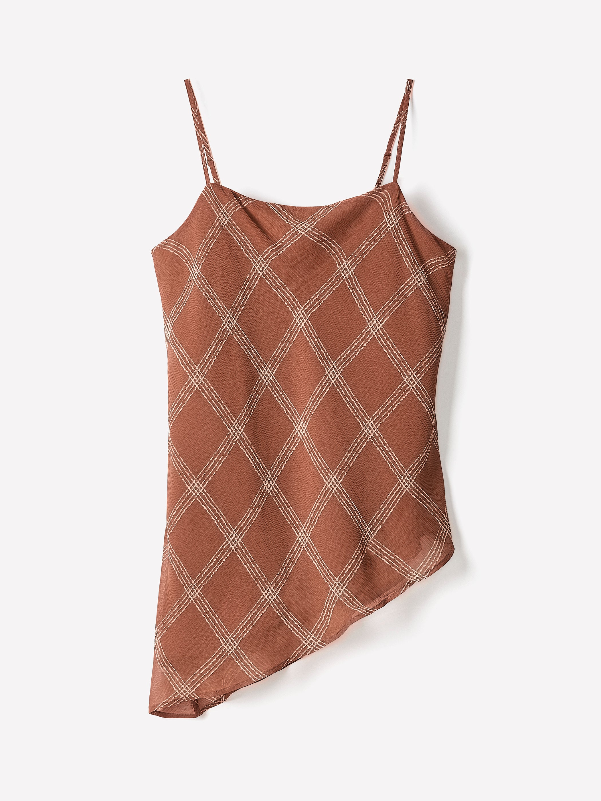 Woven Chiffon Asymmetric Cami Top
