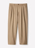Woven Loose Fit Pleated Cotton Pants