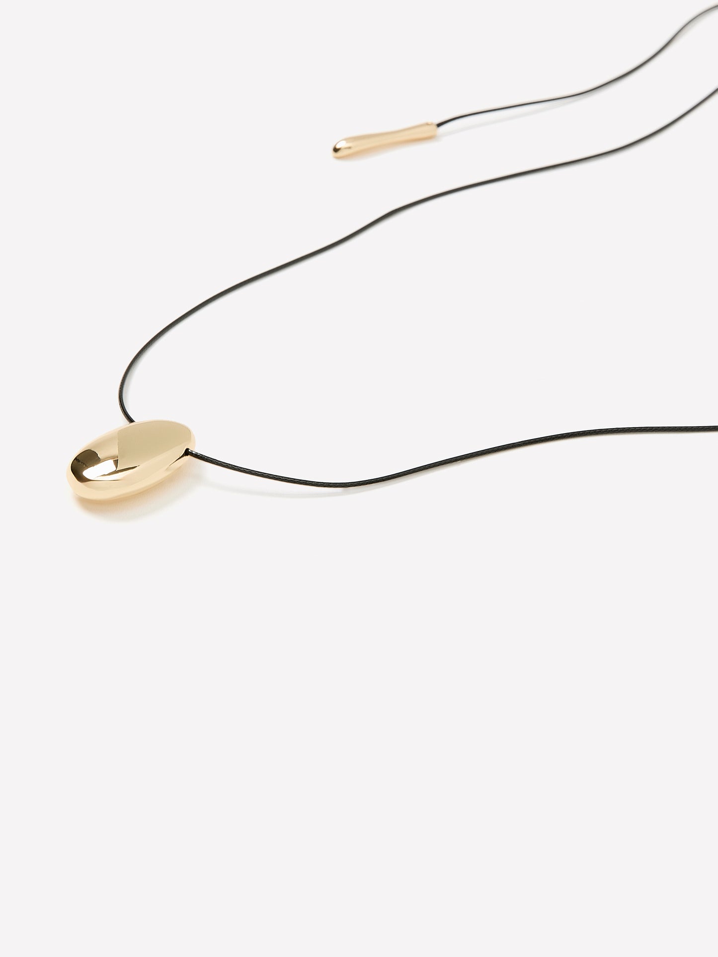Cord Necklace with Organic Pendant