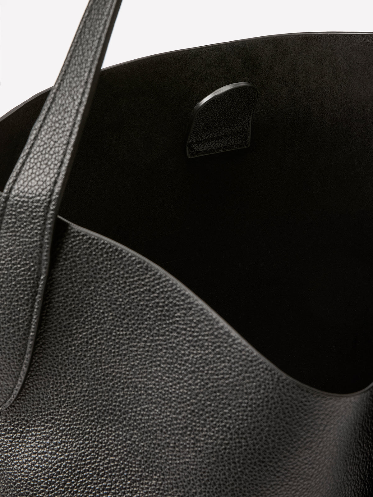 Belted Faux Leather Tote Bag
