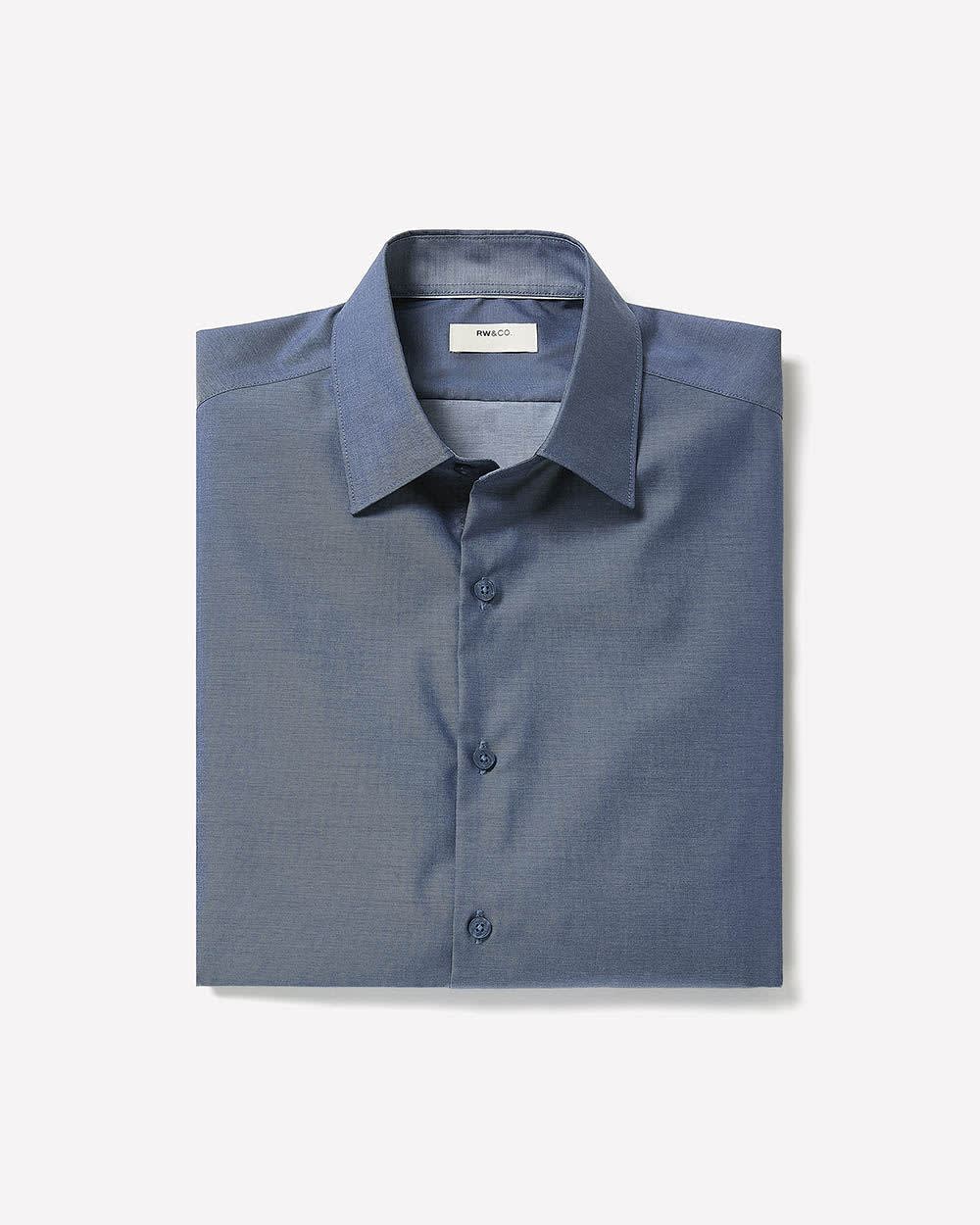 Tailored Fit Denim-Like Dress Shirt