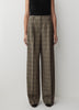 Plaid Wide-Leg High-Rise Pant