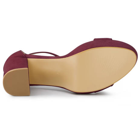 Allegra K- Platform Ankle Strap Chunky High Heel Sandals