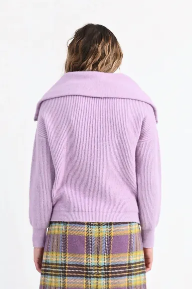 MOLLY BRACKEN Zip Turtleneck Sweater
