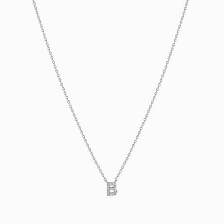 Bearfruit Jewelry - Collier initial en cristal - Lettre B