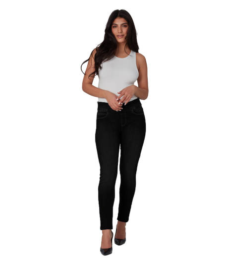 Lola Jeans ANNA-NBLK High Rise Skinny Pull-On Jeans