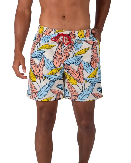 Coast Clothing Co. - Tropical Leaf Swim Shorts