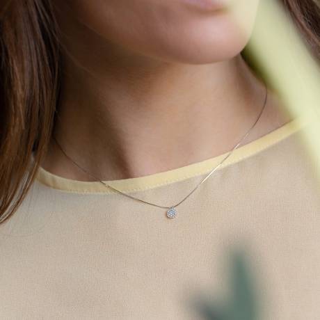 Bearfruit Jewelry - Blake Circle Pave Crystal Necklace