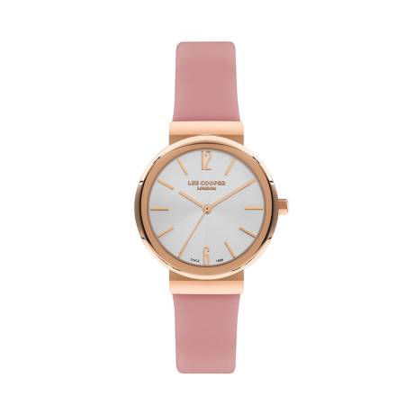 LEE COOPER-Women's Rose Gold 34mm  watch w/Silver Dial