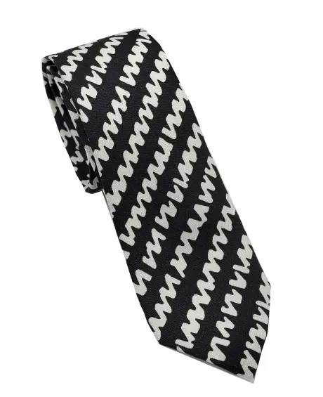 Burberry - Cravate Fine Géométrique Stanfield Pour Hommes