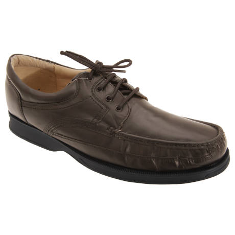 Roamers - Mens Canoe Front Apron Tie Softie Leather Shoes