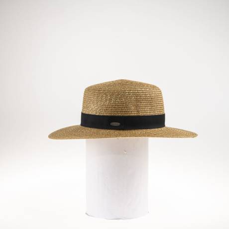 Canadian Hat 1918 - Barb - Boater Hat W Grosgrain Trim