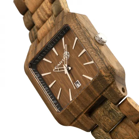 Earth Wood - Arapaho Bracelet Watch w/Date - Khaki/Tan