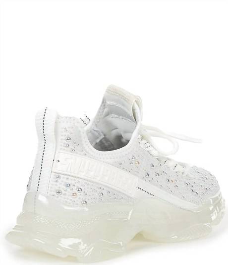 STEVE MADDEN - Maxima-P Pearl Embellished Chunky Platform Retro Sneakers