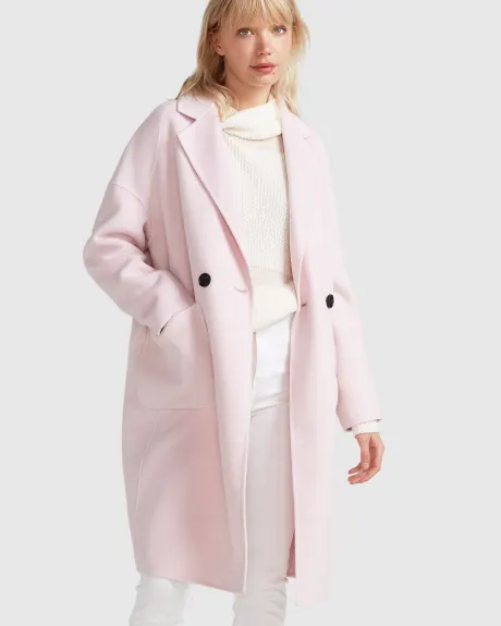 Belle & Bloom Publisher Double Breasted Wool Blend Coat