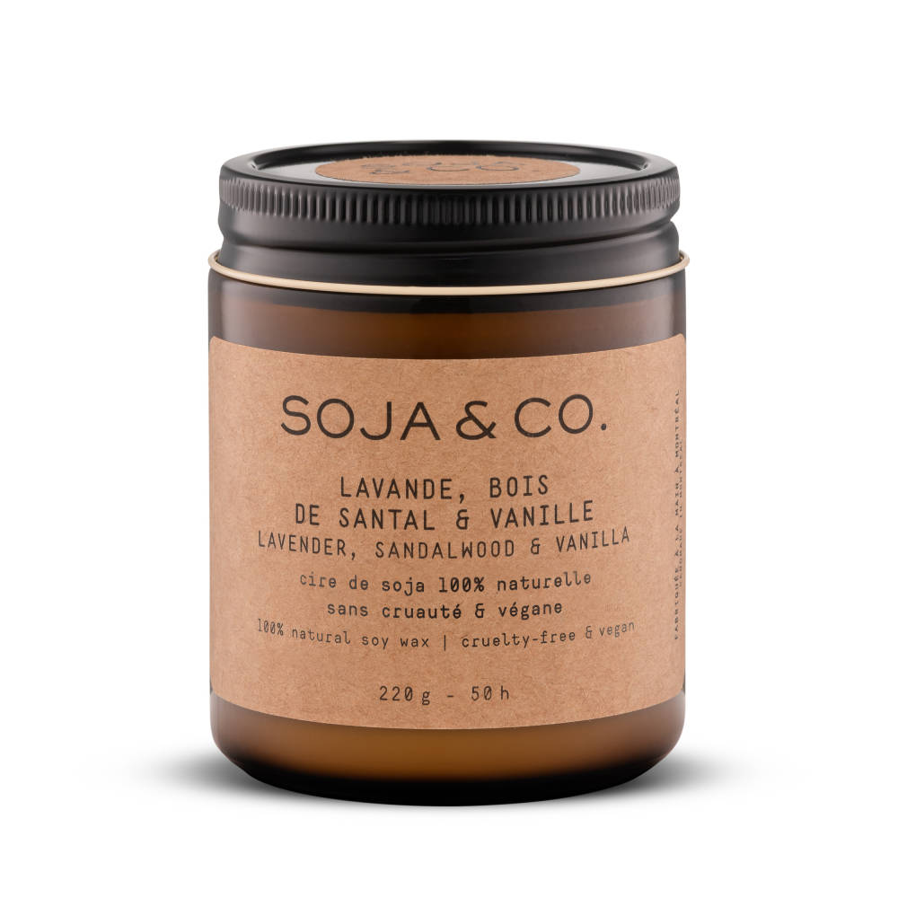 SOJA&CO. Soy Wax Candle — Lavender, Sandalwood & Vanilla 8oz