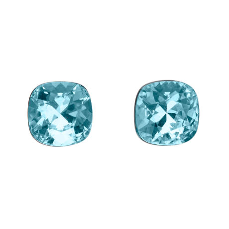 Light Turquoise Cushion Stud Earrings made with Quality Austrian Crystals - MICALLA