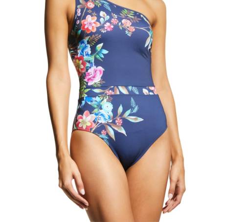 Johnny Was - One Shoulder Bloom One Piece Swimsuit