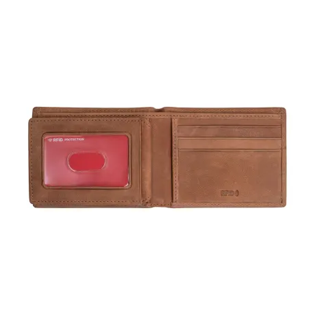 CHAMPS Leather RFID center-wing wallet