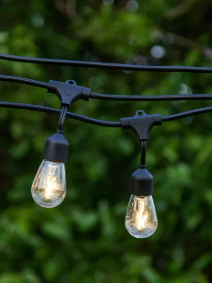 Ambience Pro Solar Led Hanging Bulb String Lights - S14 Bulb, 2w, 27 Ft, 2700k
