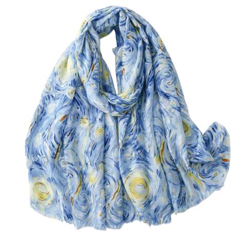 Blue Starry Impressionist Scarf - Don't AsK