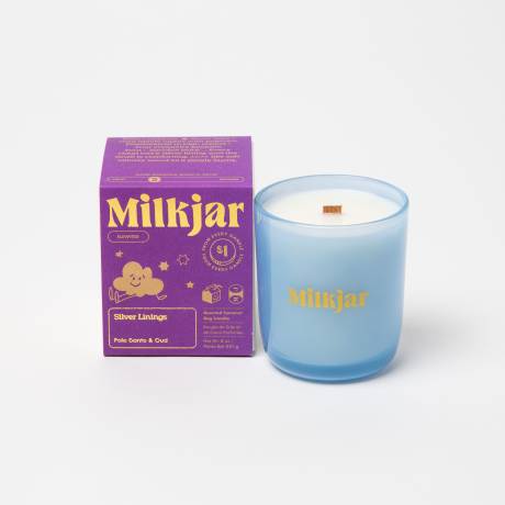 Milk Jar Silver Linings  Candle | Palo Santo & Oud 8oz