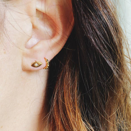 Horace Jewelry - Petites boucles d'oreilles de type dormeuse ornées de billes Ciroco