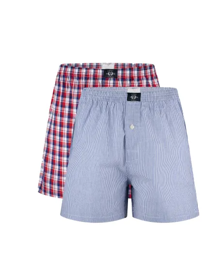 Coast Clothing Co. - 2 Pack Woven Check Boxers