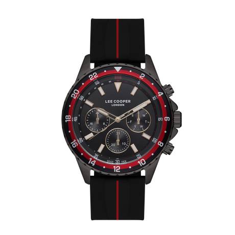 LEE COOPER-Men's Black 45mm  watch w/Black Dial