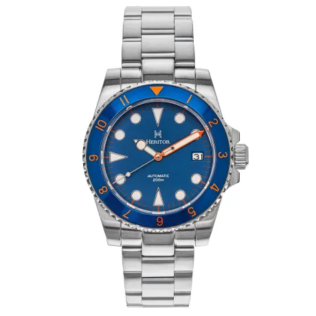 Heritor Automatic Luciano Bracelet Watch w/Date - Black/Blue