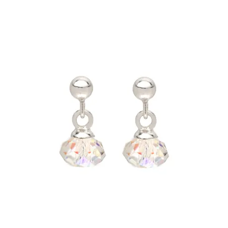 Silvertone Crystal Drop Earrings made with Quality Austrian Crystals - MICALLA