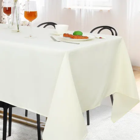 PiccoCasa- Rectangle Wrinkle Table Cover 55x70 Inches