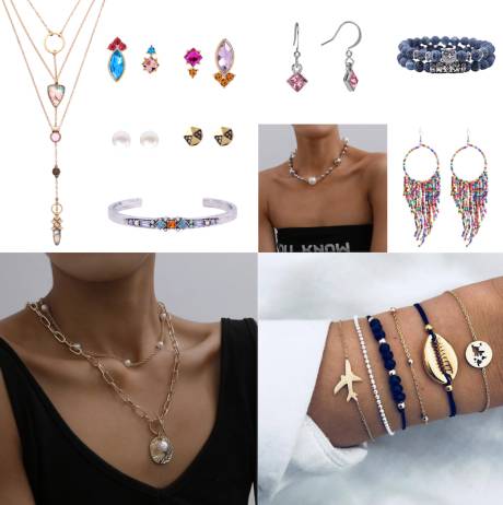 Calendrier de bijoux de 12 jours en métaux mixtes et multicolores : Comprend des bracelets, des colliers et des boucles d'oreilles - Don't AsK