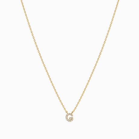 Bearfruit Jewelry - Collier initial en cristal - Lettre G