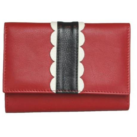 Eastern Counties Leather - Womens/Ladies Melanie Wallet With Scalloped Detail Pane