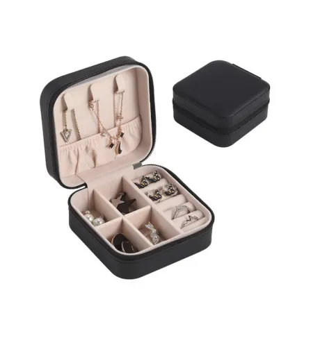 Compact Travel Size Jewelry Storage Box in classic navy - Don't AsK