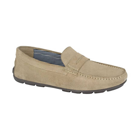 Roamers - Mens Suede Square Toe Loafers