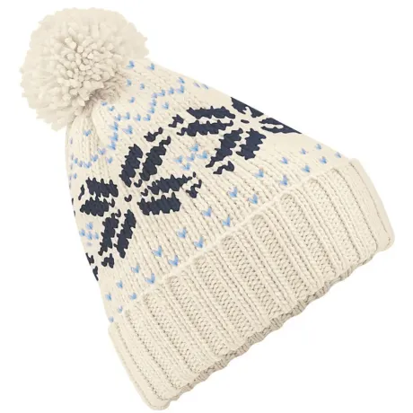Beechfield - Unisex Fair Isle Snowstar Winter Beanie Hat