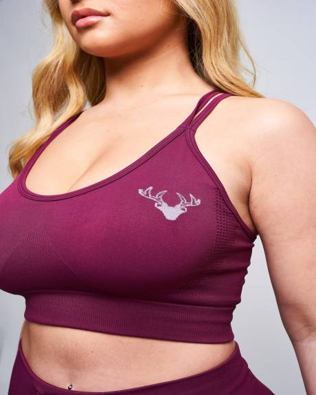 Twill Active - Boundless Recycled Strappy Sports Bra - Burgundy