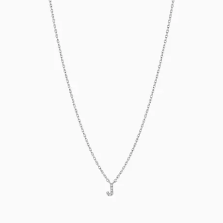 Bearfruit Jewelry - Collier initial en cristal - Lettre J