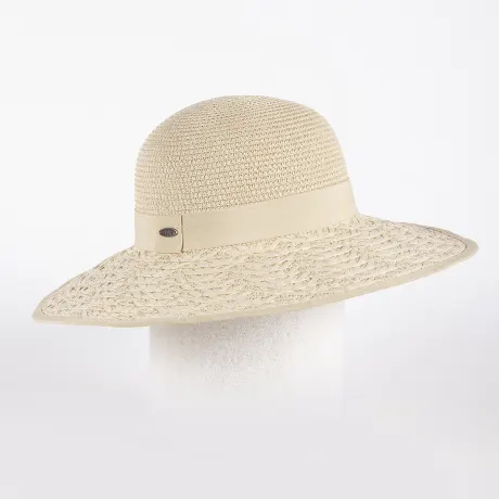 Canadian Hat 1918 - Carlinia- Floppy Hat Mix Straw And Ribbon Piping