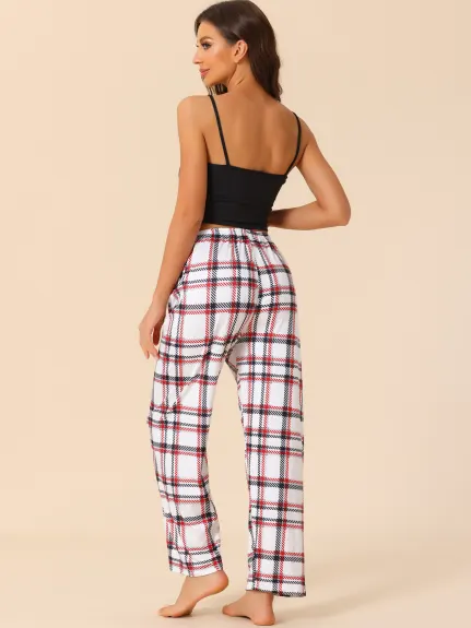 cheibear - Crop Cami Top with Bottoms 3Pcs Pajama Set