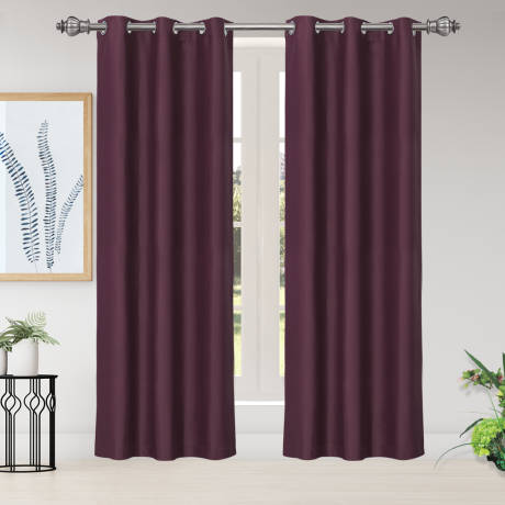 PiccoCasa- Solid Blackout Room Darkening Thermal Insulated Curtain 2 Panels 42 x 84 Inch