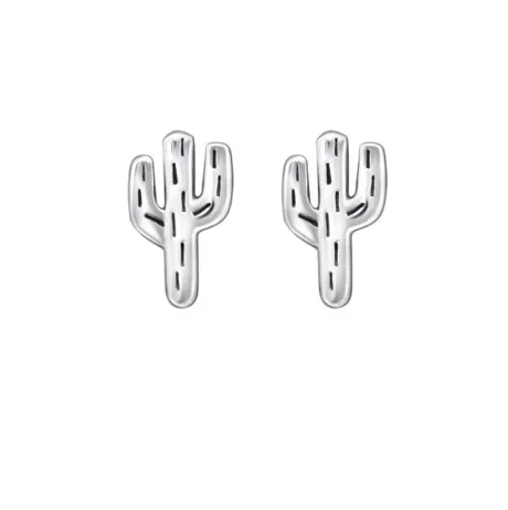 Ag Sterling - Boucles d'oreilles Cactus en argent sterling
