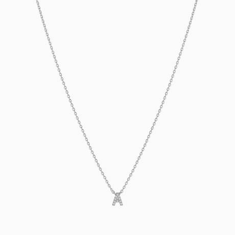 Bearfruit Jewelry - Crystal Initial Necklace - Letter A